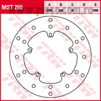 Disc frana fata TRW MST260 - Gilera DNA - Piaggio Fly - Free - Zip - Sfera - Hexagon - Vespa ET2 - ET4 - LX - S 50-125-150-200cc